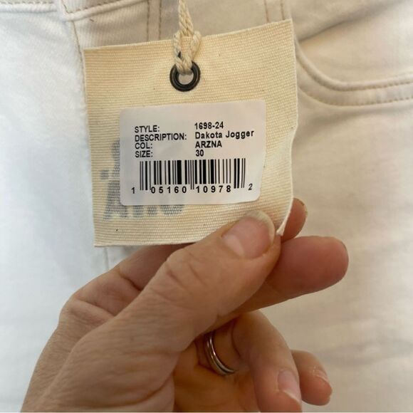 SER.O.YA DAKOTA DENIM JOGGER WHITE Size 30 New - Picture 7 of 10